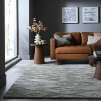Covor Dion Ikat Wool Albastru 160x230 cm, Flair Rugs - 1
