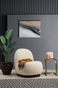 Fotoliu Tina Bouclet White - 1