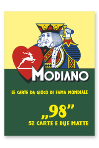 Carti de joc POKER 98 Albastru si Rosu din carton duplex - 1