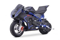 Motocicleta electrica pentru copii NITRO E-Pocketbike Rocket VX 6   800W 36V, culoare albastra - 1