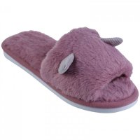Papuci de casa roz inchis cu urechiuse mici - 1