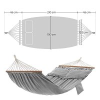 Hamac, Songmics, Gri, 210x150 cm - 3