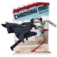 Figurina Acrilica Chainsaw Man - Denji vs Demonii - Diorama Oficial - 1