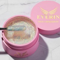 Gel Autonivelant Everin New Obsession Bellini 50g - Gel Champagne cu Glitter - 1