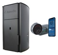 Centrala pe peleti Fornello Royal B 25 KW cu control de la distanta, pompa de circulatie, termostat Wi-Fi Salus IT 800 si buncar tiraj fortat - 1