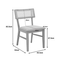 Scaun Raffles Natural 48x47x83.5 cm - Eleganță și Confort - 2