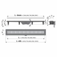 Set rigola pentru dus cu capac Alca APZ10 Simple 55 cm - 2