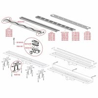 Set rigola pentru dus cu capac Alca APZ10 Simple 55 cm - 3