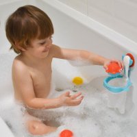 Jucarii de baie si cosulet Akuku,bile plutitoare cu orificii de scurgere - 3