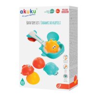 Jucarii de baie si cosulet Akuku,bile plutitoare cu orificii de scurgere - 6
