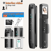 Yala inteligenta Smart cu recunoastere Faciala, Incuietoare cu Camera Video, Amprenta, Card, Parola, Cheie, Aplicatie - 3