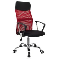 Scaun de birou Joel I mesh negru-rosu 60x60x109 cm - 1
