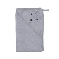 Prosop de baie Twins Bear din bumbac 100x100 cm gri pentru copii - 1