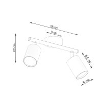 Lustra Lemmi Alb 26x8x20 cm - 5