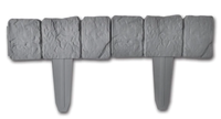 Set 5 bucati MINI Gard cu aspect de piatra Plastic / Bordura din plastic cu aspect de piatra - 1