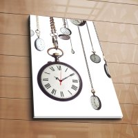 Ceas de perete decorativ din pânză 5070CS Multicolor 45x70 cm - 2