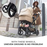 Carucior Kinderkraft NEWLY 3 in 1 Bej - Usor si Multifunctional - 6