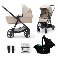 Carucior Kinderkraft NEWLY 3 in 1 Bej - Usor si Multifunctional - 1