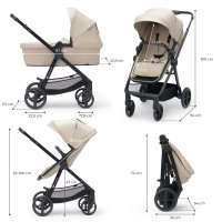 Carucior Kinderkraft NEWLY 3 in 1 Bej - Usor si Multifunctional - 8