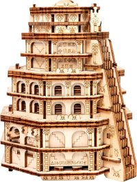ESC WELT Quest Tower - 3D Puzzle cu compartiment SECRET - Joc de gandire pentru adulti si adolescenti - Lemn ecologic - - 1