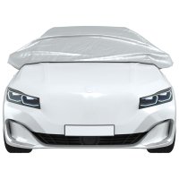 Husa auto partiala XL din PEVA, argintie, cu 4 carlige - 4