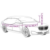 Husa auto partiala XL din PEVA, argintie, cu 4 carlige - 9