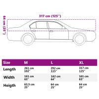 Husa auto partiala XL din PEVA, argintie, cu 4 carlige - 10