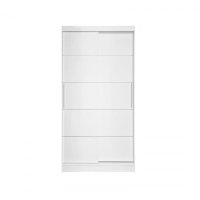 Dulap KOSS 03, cu usi glisante, alb, 100x60x200 cm - 1
