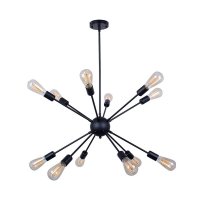 Lustra Ponile metal negru 52x52x100 cm - 1