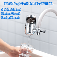 Filtru de Apa Robinet, 7 Nivele de Filtrare, Montare Usoara, Elimina Clorul, Mirosul Neplacut, Cartus Reutilizabil. - 3