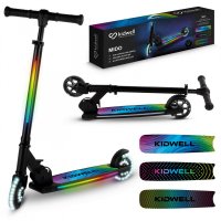 Trotineta Kidwell Mido Black 3 in 1 pentru copii, pliabila, reglabila, cu 2 roti si LED, 5 ani+, suport pana la 100 kg - 8