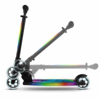 Trotineta Kidwell Mido Black 3 in 1 pentru copii, pliabila, reglabila, cu 2 roti si LED, 5 ani+, suport pana la 100 kg - 5