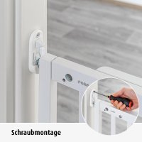 Reer White Poarta de Siguranta pentru Perete, Ajustabila 63-103,5 cm - 4