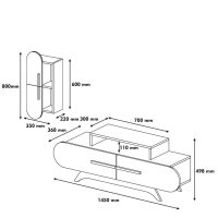 Comoda TV Rose S - Nuc si Crem - 5
