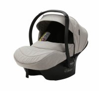 Carucior 3 in 1 Adamex Rimini Alu tip Collection Linen  EcoLeather camel beige cu scaun iSize, parte sport reglabila pana la orizontala, cadru cu suspensii, landou cu suport de cap reglabil pe inaltime - 2