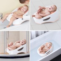 Suport de baie ergonomic Little Mom Soft Pink - confort si stabilitate pentru bebelusi, dimensiuni 60.5 x 39 x 20 cm - 5