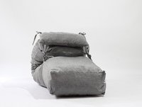 Fotoliu Pufrelax Yoga L + Perna Moon Grey Gama Premium umplut cu fulgi de burete memory mix - 1