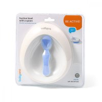 Set castron si lingurita Babyono albastru deschis - 4