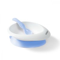 Set castron si lingurita Babyono albastru deschis - 6