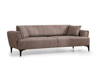 Canapea extensibila HAMLET, 3 locuri, maro deschis, 230x95x77 cm - 1