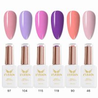 Set 6 Oje Semipermanente Everin Royal SR2 - Nuanțe Roz, Mov, Coral și Nude - 1