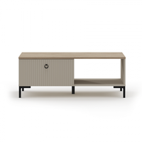 Masuta de cafea DOMINICA, 1 sertar, taupe + stejar silverjack, 110x61x42 cm - 1