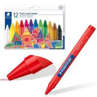 Staedtler Jumbo, set de 12 creioane cerate groase pentru colorat - 1