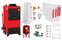 Centrala pe combustibil solid Fiama D2-25, 29 kW, cu Ventilator si Automatizare, Pachet Complet cu Radiatoare, Boiler si Accesorii - 1