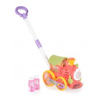 Trenulet pentru baloane de sapun Moni Red Wheels cu muzica si lumini,Maner detasabil,2x60ml solutie de baloane incluse - 3