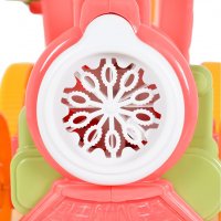 Trenulet pentru baloane de sapun Moni Red Wheels cu muzica si lumini,Maner detasabil,2x60ml solutie de baloane incluse - 1
