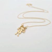 Lantisor personalizat pentru familie - Aur galben 14K - Pandantiv 16 mm - 1