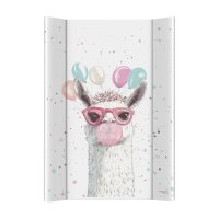 Saltea de infasat, Ceba Baby, Moale, Profilata, 50x70 cm, Pentru comode si masute de infasat, Fara BPA, Impermeabila, 0 luni+, Basic Crazy Lama - 1