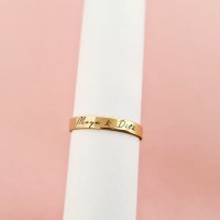 Inel personalizat cu nume - Argint 925 placat cu Aur galben 18k - 1