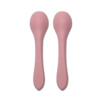 Set 2 lingurite din silicon natural Lorelli - Pink - 1
